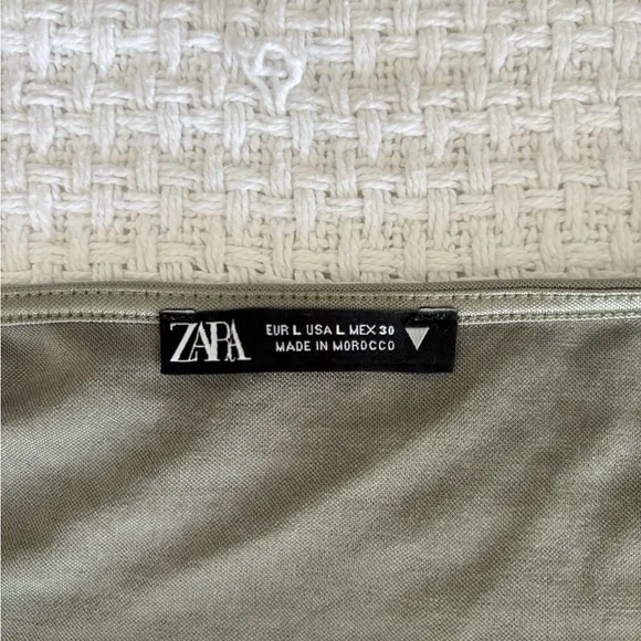 Zara Elegant Green Slip Mini Dress - Picture 4 of 4